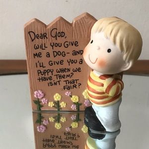 ✔️Dear God Ceramic Figurine Message 🐶